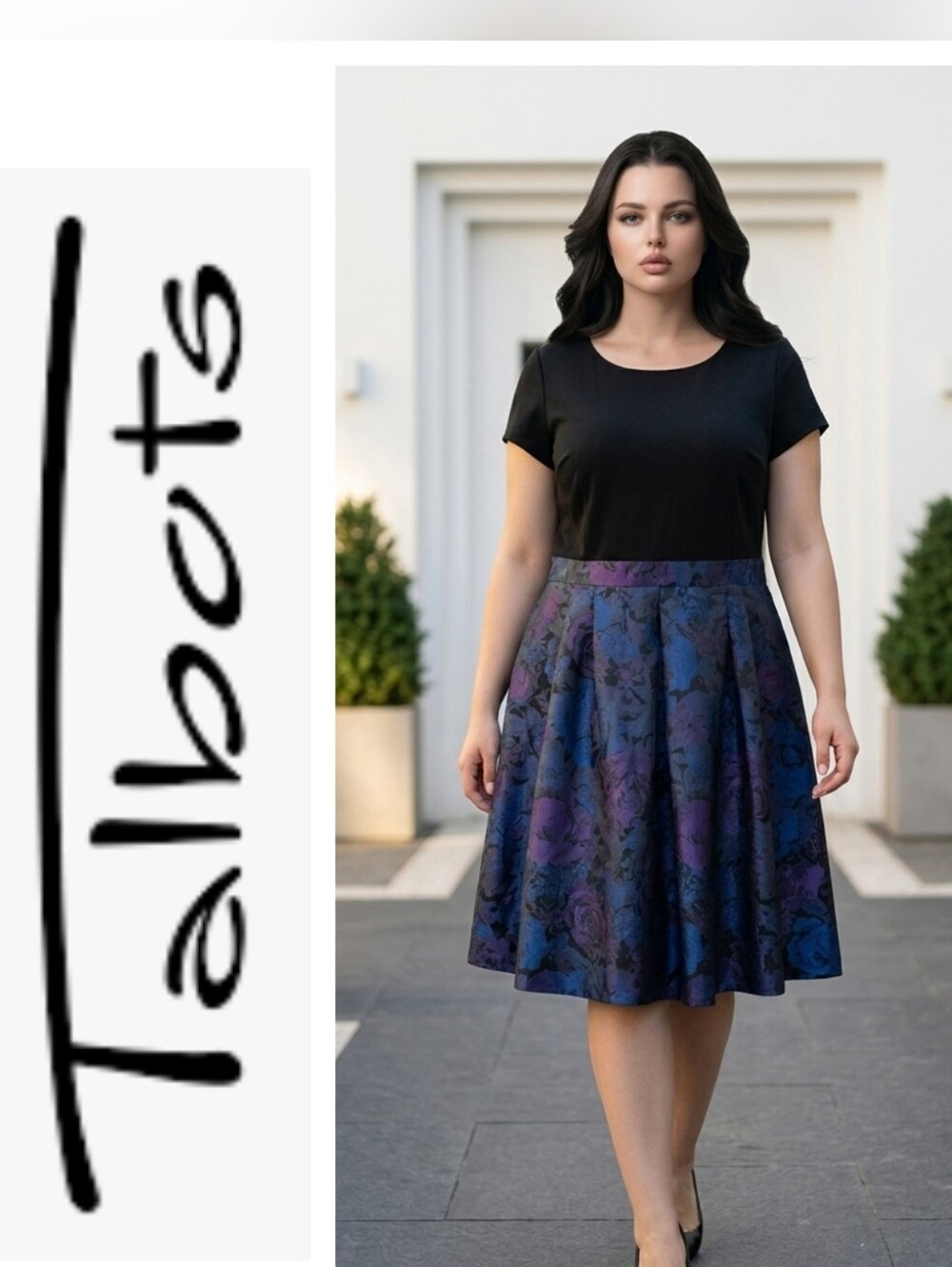 Talbots Floral Skirt Midi Dress